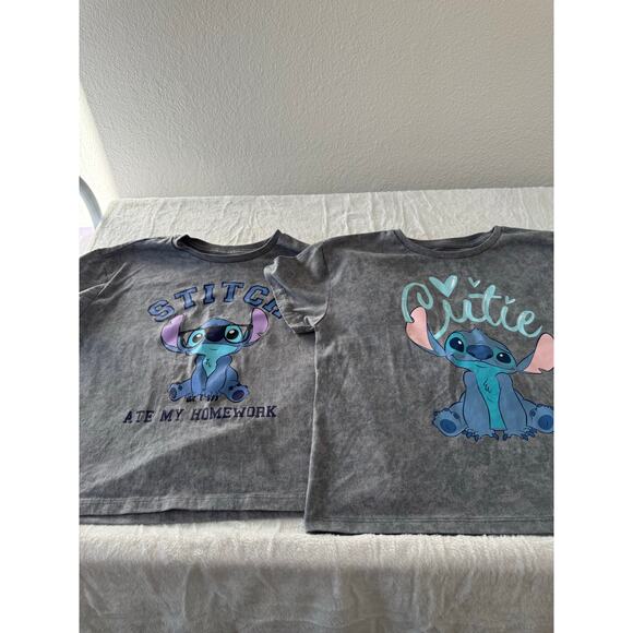 Disney Stitch Girls T-Shirt Bundle – Size 14 (2-Pack) - Picture 1 of 7